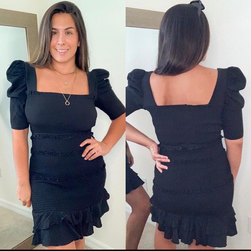 Smocked Little Black Dress